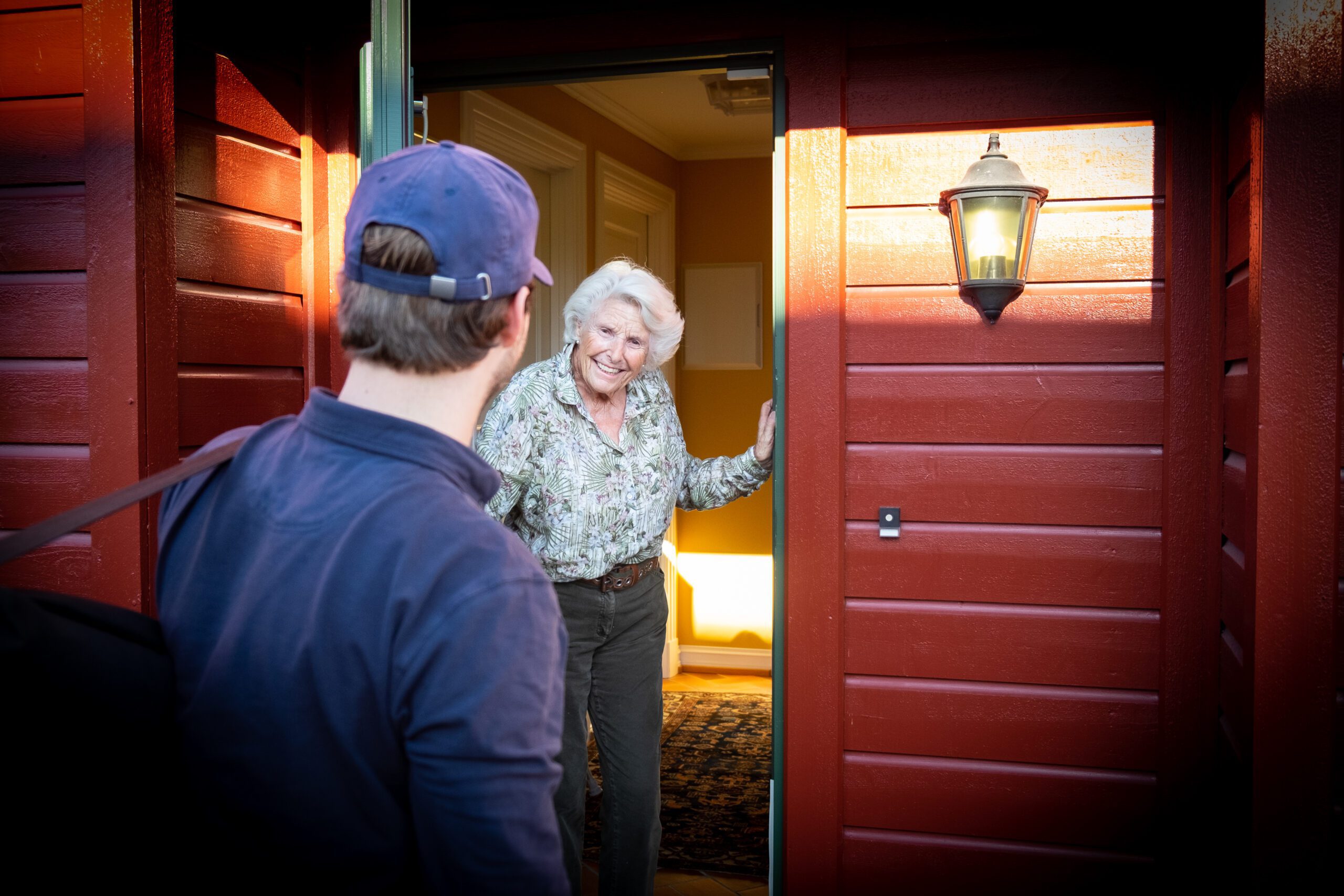 Trening for eldre, fysioterapeut hjem