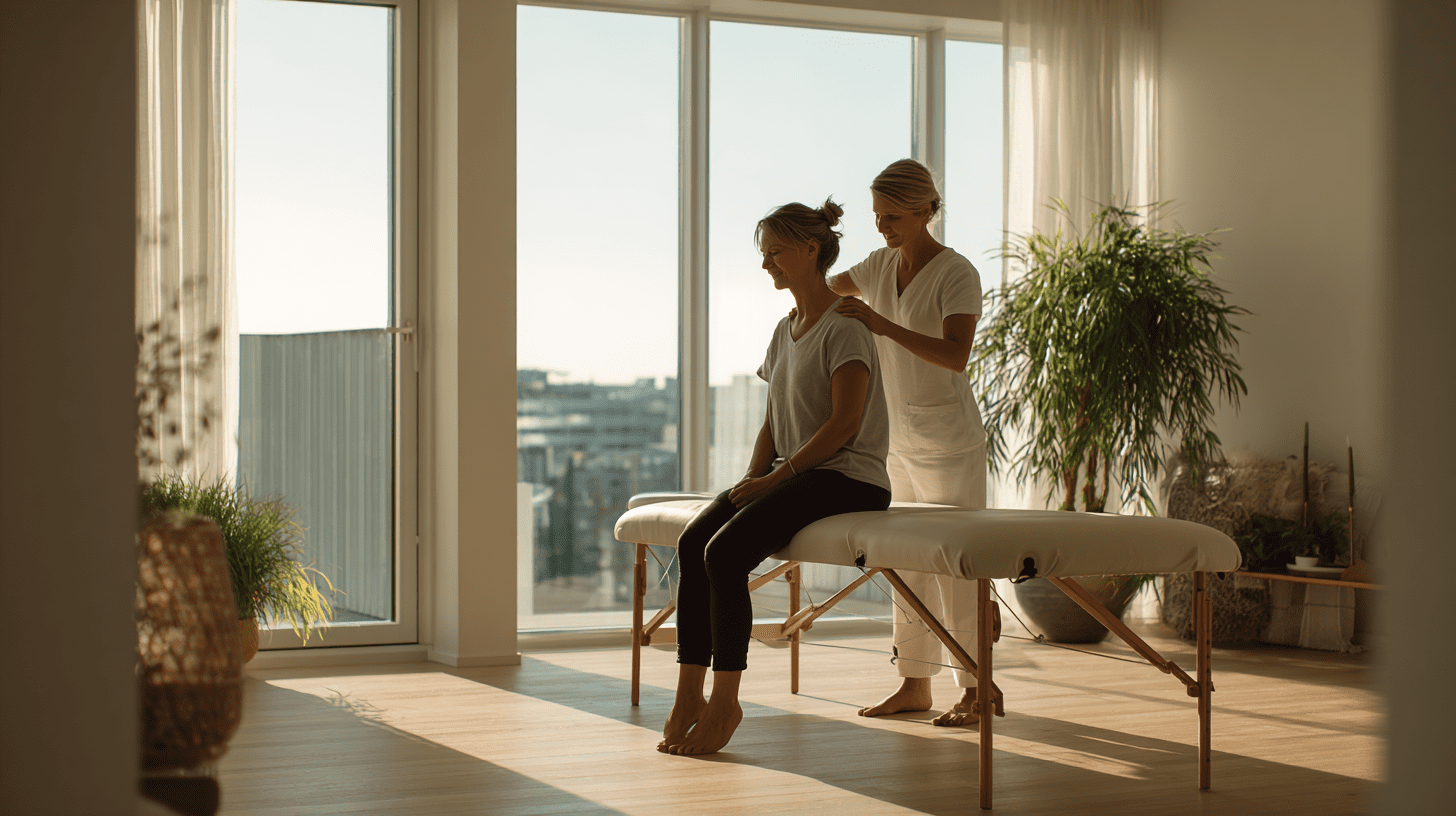 Pasient mottar privat fysioterapi hjemme